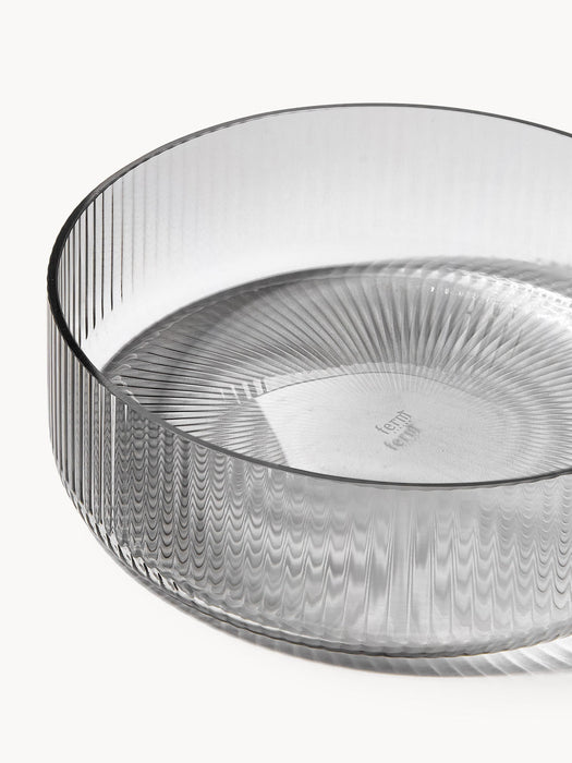 Ripple Mouth-Blown Serving Bowls with A Grooved Structure, Set of 4