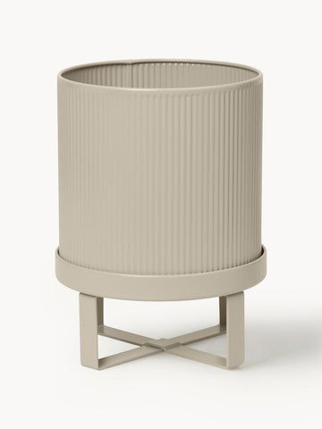 Bau Plant Pot with Ribbed Surface, H 24 cm