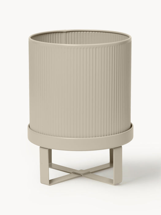Plant Pot Bau with Ribbed Surface H 24 cm