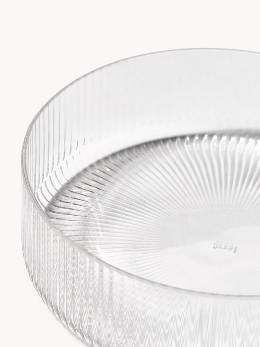 Ripple Mouth-Blown Serving Bowls with A Grooved Structure, Set of 4