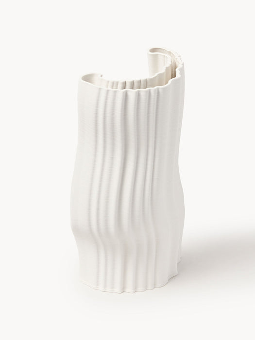 Moire Stoneware Vase, H 30 cm