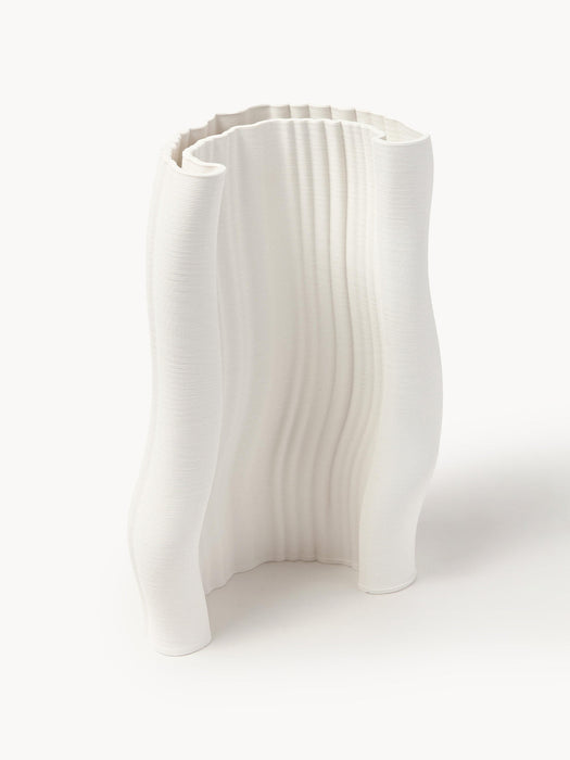 Moire Stoneware Vase, H 30 cm