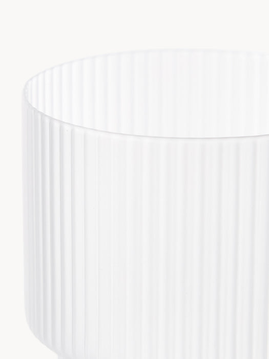 Mouth-Blown Tumblers Ripple with Groove Relief 200 ml Set of 4