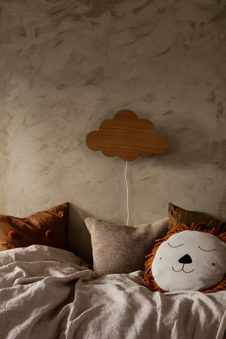 Hand-Embroidered Linen Cushion Safari