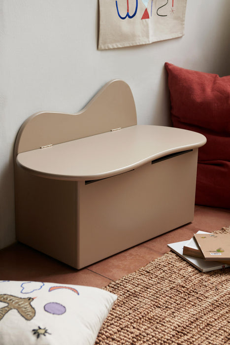 Kids Wooden Bench Slope with Storage Space