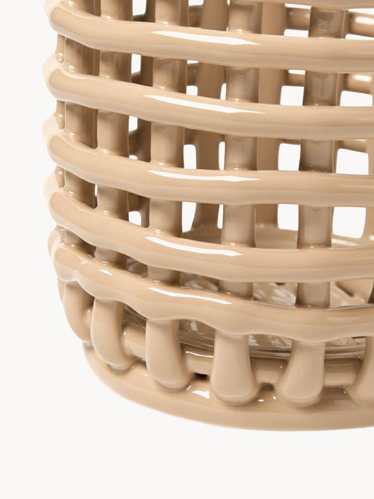 Nalan Handmade Ceramic Storage Basket, H 15 cm