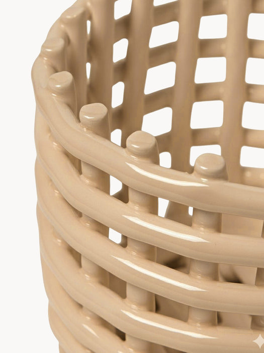 Nalan Handmade Ceramic Storage Basket, H 15 cm