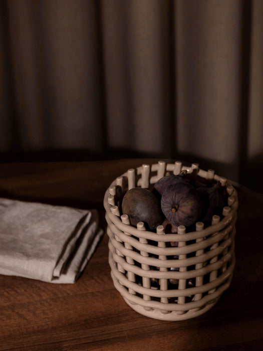 Nalan Handmade Ceramic Storage Basket, H 15 cm