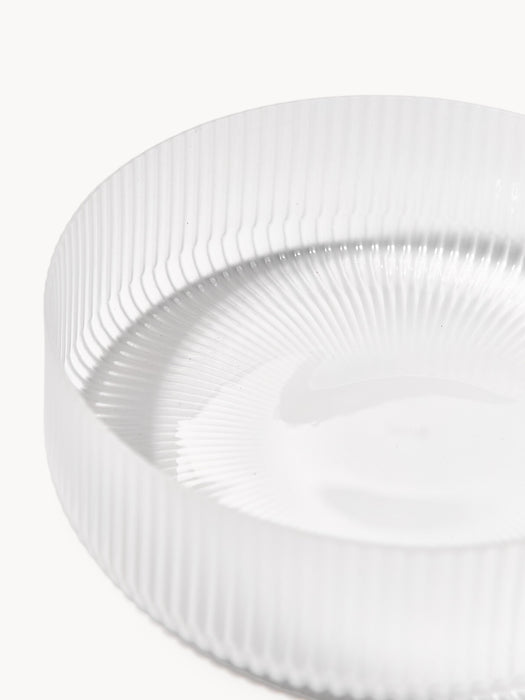 Mouth-Blown Serving Bowls Ripple with Grooved Structure Set of 4