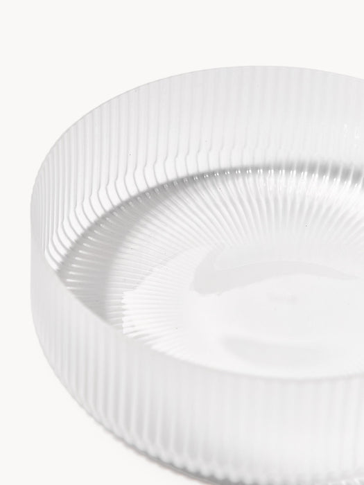 Ripple Mouth-Blown Serving Bowls with A Grooved Structure, Set of 4