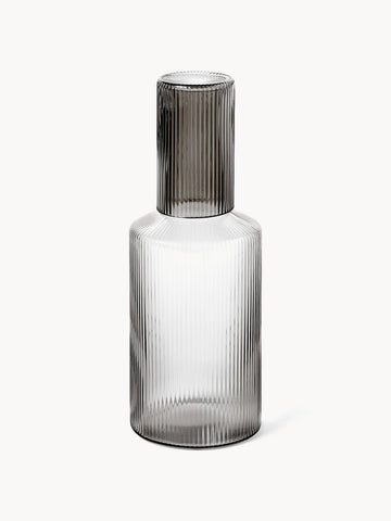 Ripple Mouth-Blown Lid for Carafe