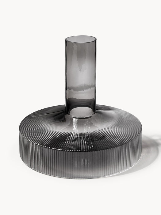 Mouth-Blown Decanter Ripple with Embossed Pattern 11 L