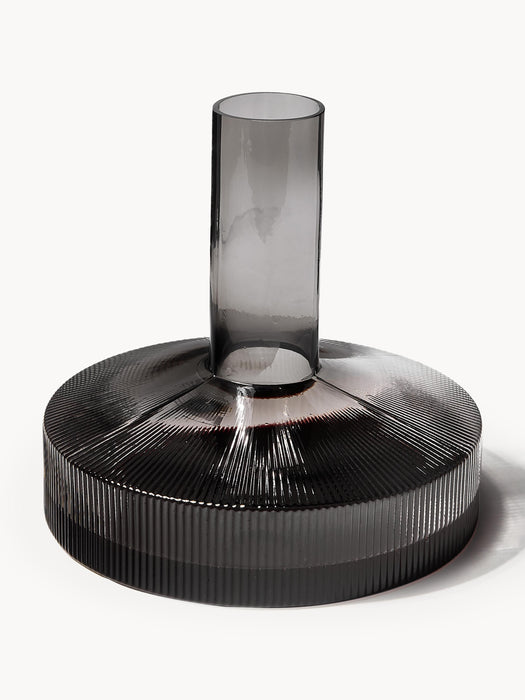 Mouth-Blown Decanter Ripple with Embossed Pattern 11 L