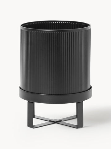 Bau Plant Pot with Ribbed Surface, H 24 cm