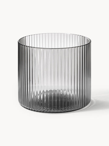 Ripple Mouth-Blown Tumblers with Embossed Pattern, Set of 4, 200 ml