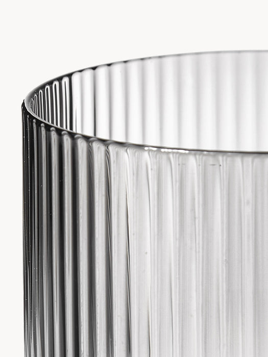 Mouth-Blown Tumblers Ripple with Embossed Pattern Set of 4 200 ml