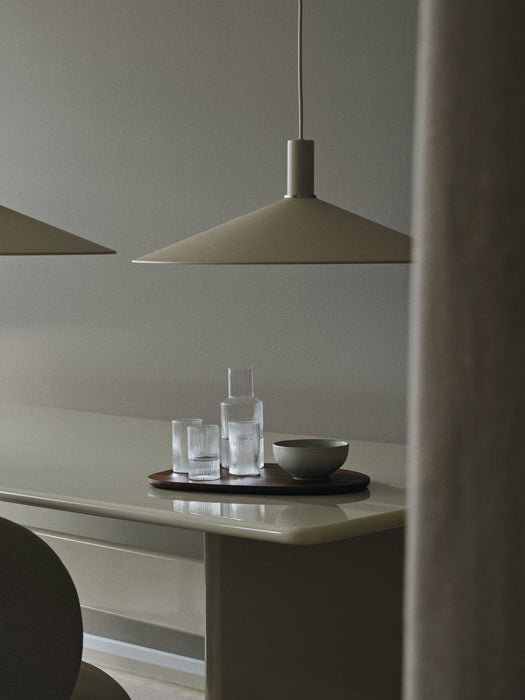Small Mouth-Blown Carafe Ripple with Tumbler