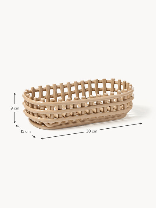 Handmade Ceramic Storage Basket Nalan