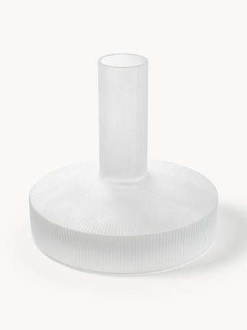 Ripple Mouth-Blown Decanter with Embossed Pattern, 1.1 L