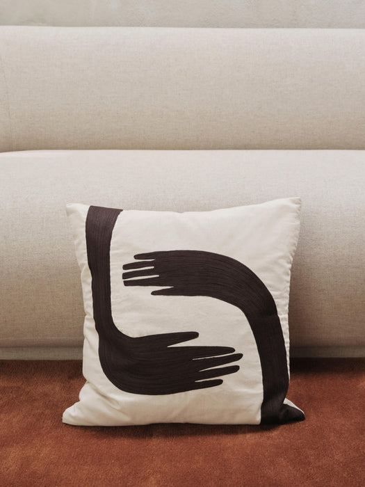 Hand-Stitched Cotton Cushion Pose