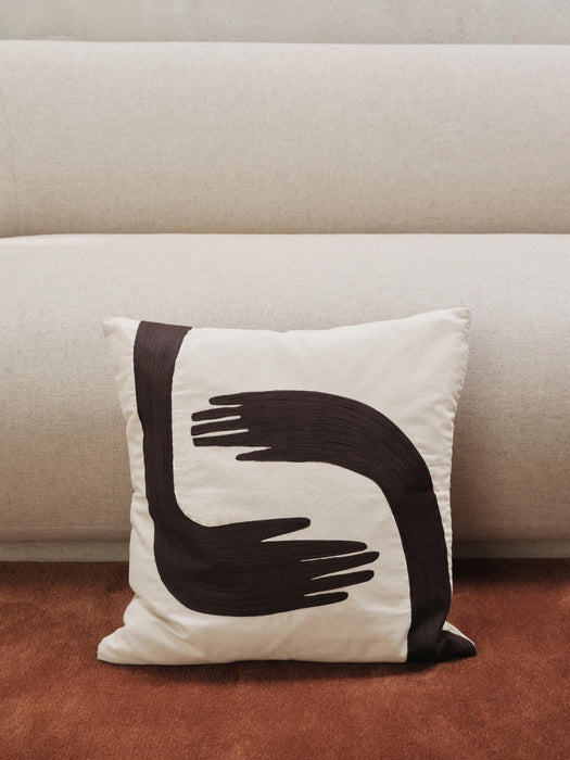 Pose Hand-stitched Organic Cotton Cushion