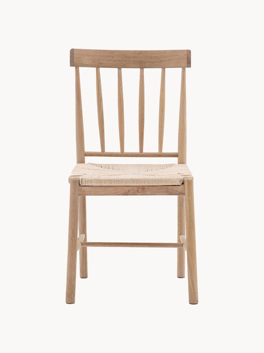 Handmade Oak Wood Dining Chairs Eton Set of 2
