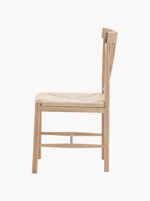 Handmade Oak Wood Dining Chairs Eton Set of 2