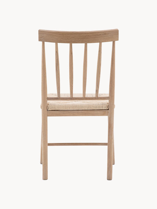 Handmade Oak Wood Dining Chairs Eton Set of 2