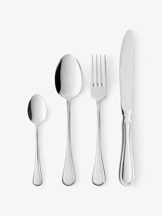 Highly Polished Cutlery Set Oxford with Hammered Handles 4 people Set of 16
