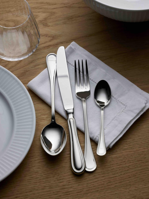 Highly Polished Cutlery Set Oxford with Hammered Handles 4 people Set of 16