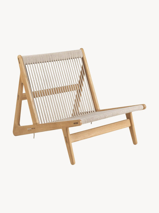 Handmade Oak Wood Lounge Chair MR01 Initial with Seat Cushion