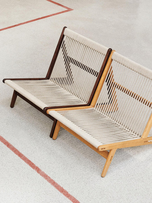Handmade Oak Wood Lounge Chair MR01 Initial with Seat Cushion