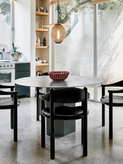 Pine Wood Dining Chair Daumiller with Armrests