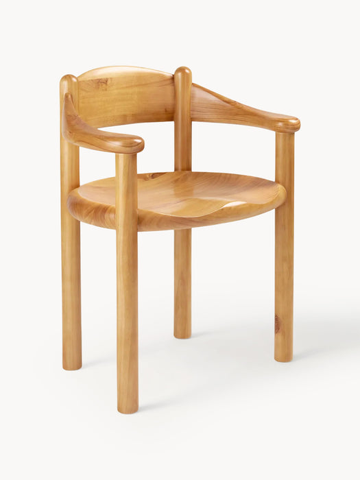 Pine Wood Dining Chair Daumiller with Armrests