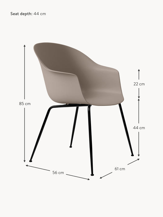 Dining Chair Bat with Armrests