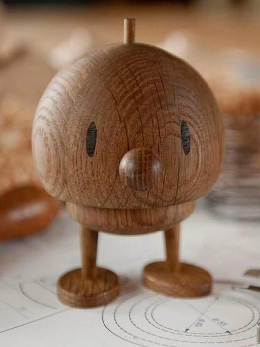 Oak Wood Decorative Object Bumble H 8 cm