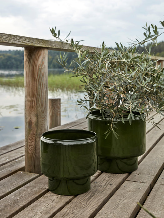 Hand-Painted Plant Pots Oasis Set of 2
