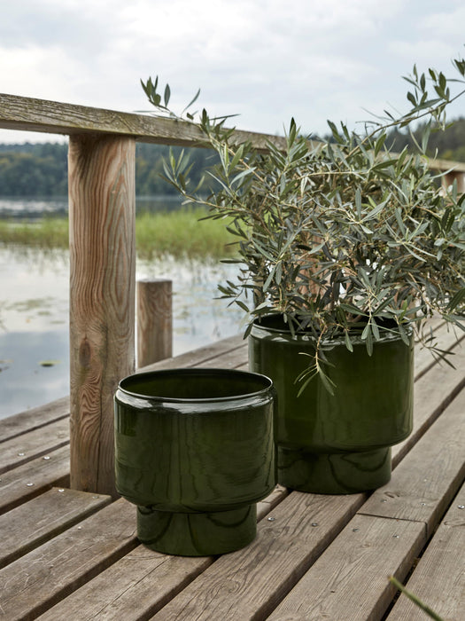 Hand-Painted Plant Pots Oasis, Set of 2