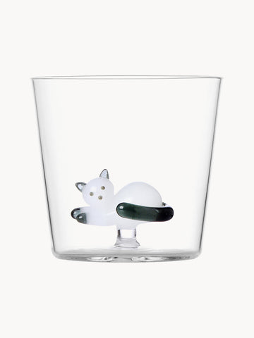 Tabby Cat Handmade Borosilicate Tumbler