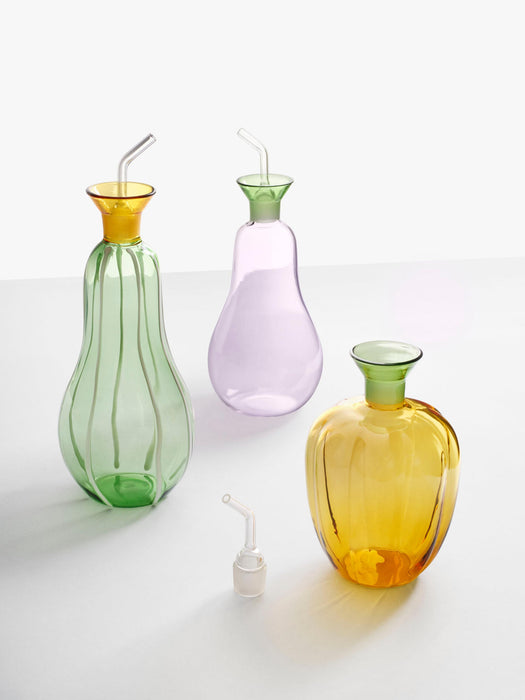 Vegetables Handmade Borosilicate Vinegar and Oil Bottle