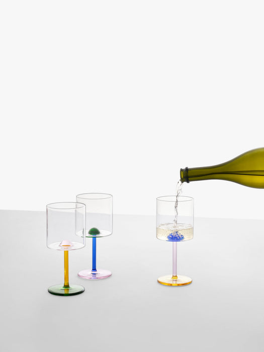 Dot Handmade Borosilicate Wine Glass