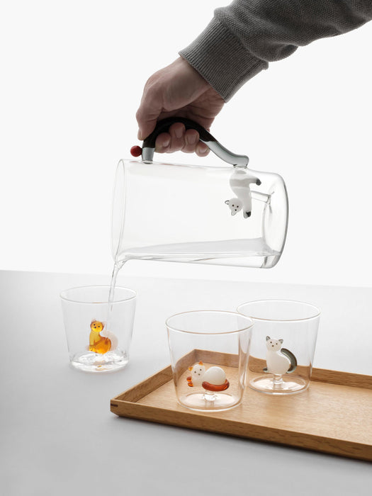 Tabby Cat Handmade Borosilicate Tumbler