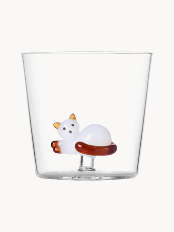 Tabby Cat Handmade Borosilicate Tumbler