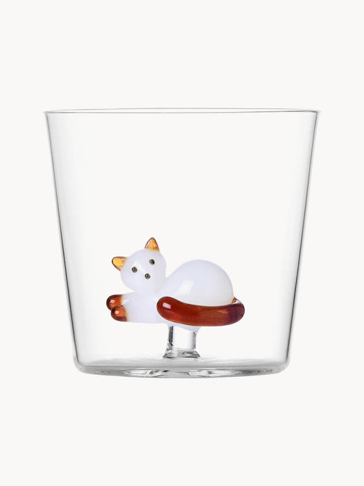 Tabby Cat Handmade Borosilicate Tumbler