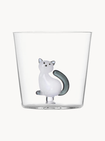 Tabby Cat Handmade Borosilicate Tumbler