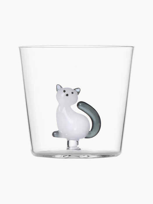 Tabby Cat Handmade Borosilicate Tumbler