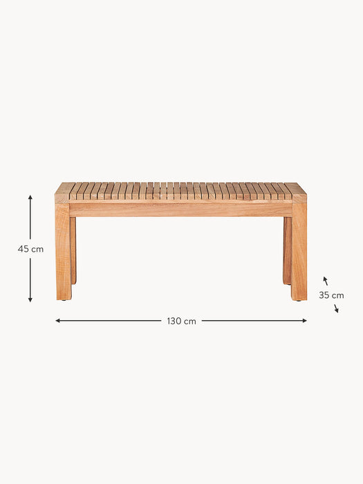 Teak Wood Garden Bench Samoa W 130 cm