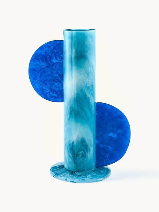 Handmade Marble Effect Vase Como H 30 cm