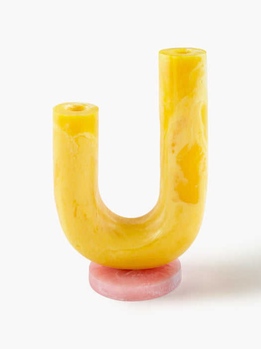 Handmade Marble Effect Vase Como H 20 cm