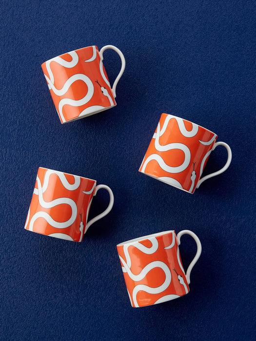 Porcelain Mugs Eden Set of 4